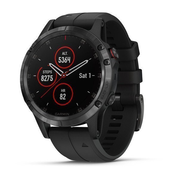 Часы Garmin (Гармин) FENIX 5 PLUS SAPPHIRE черные с черным ремешком